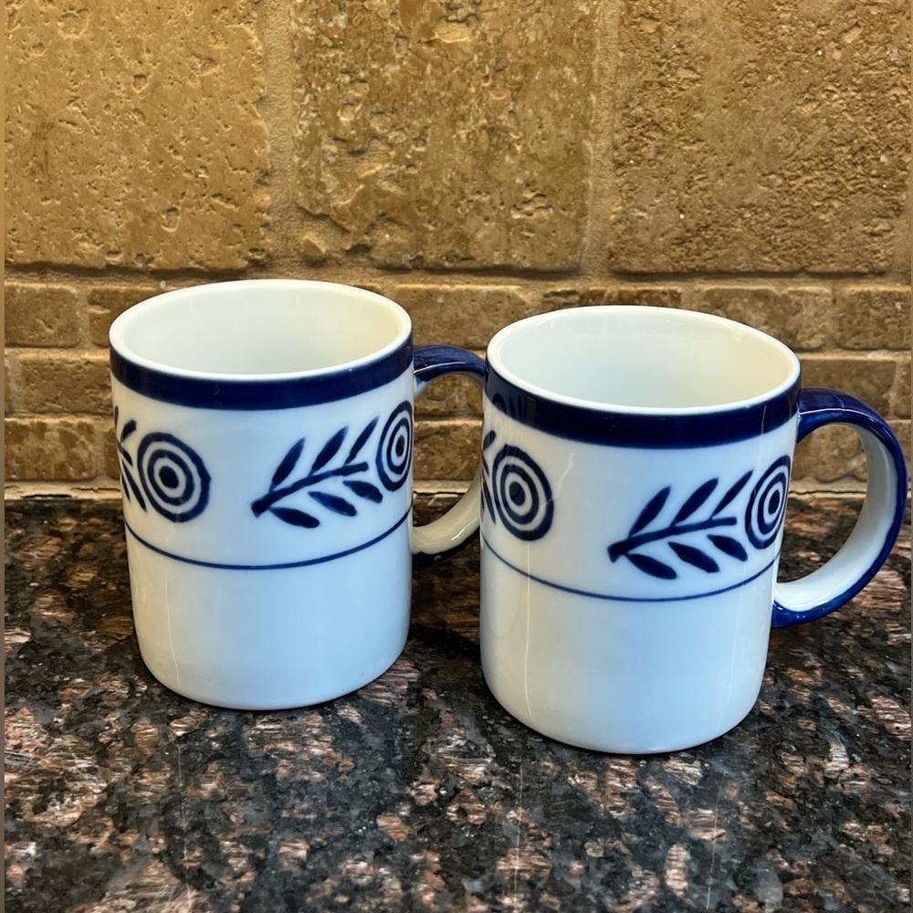 BIA Cordon Bleu Heavy Blue and White Mugs